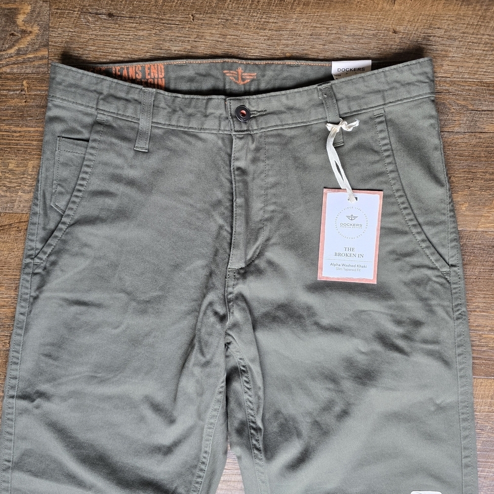 Dockers Slim Tapered Premium Edition Khaki NWT - Picture 3 of 11